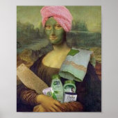Poster Funny Mona Lisa faire soin de la peau Leonardo da (Devant)