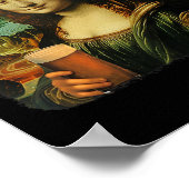 Poster Funny Mona Lisa St. Patricks Shamrock de la journé (Coin)