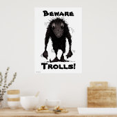 Poster Funny Monster Troll (Cuisine)