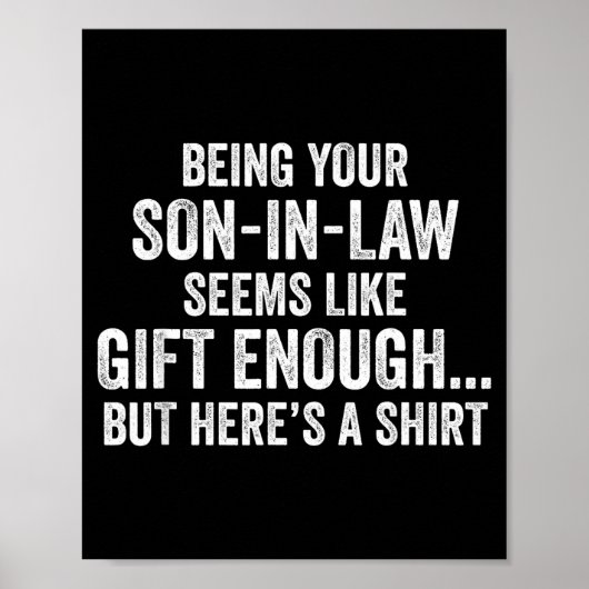 Poster Funny Mother In Law Sarcastic Humor Quote From Son (Devant)