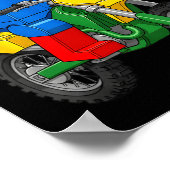 Poster Funny Motorbike Builder Boys Block Building Toys D (Coin)