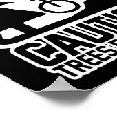 Poster Funny Mountain Biking Warning - Caution Trees Do N (Coin)