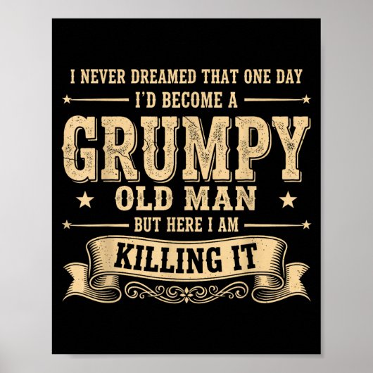 Poster Funny Mpy Old Man (Devant)