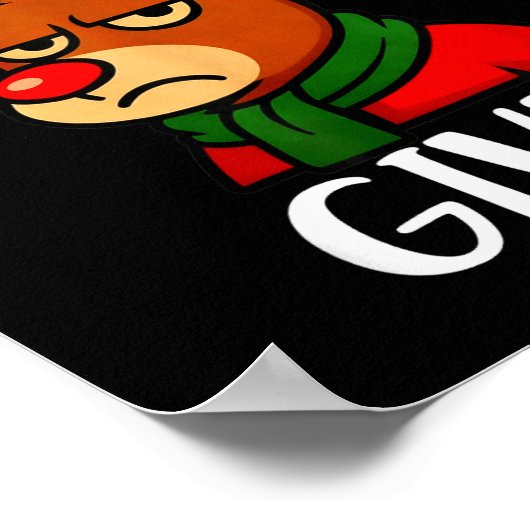 Poster Funny Mpy Reindeer Christmas Meme Zero Given  (Coin)