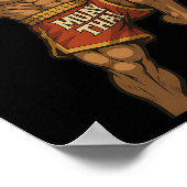 Poster Funny Muay Thai Capybara Thai Boxe Arts martiaux (Coin)