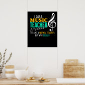 Poster Funny Music Enseignant Musique Enseignant Cool (Cuisine)