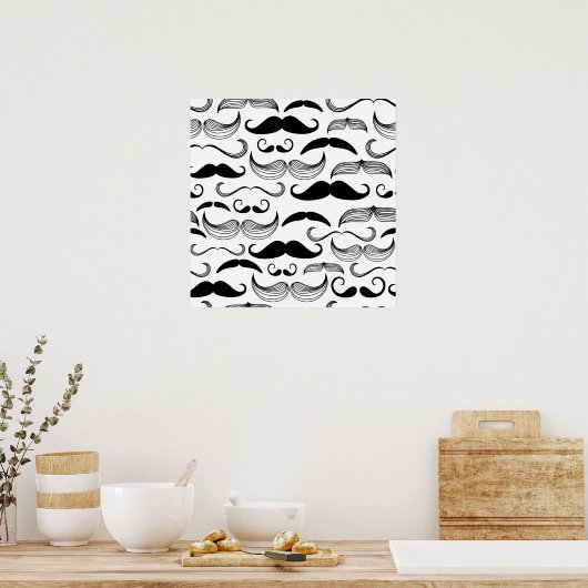 Poster Funny Mustache (Cuisine)