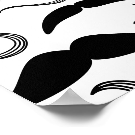 Poster Funny Mustache (Coin)