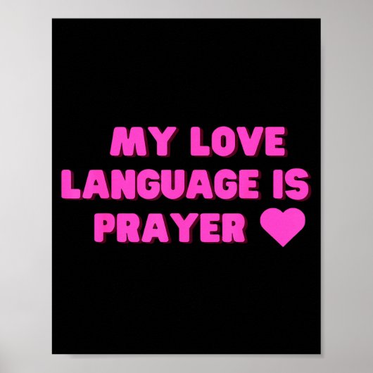 Poster Funny My Love Language Is Prayer Jesus Christian  (Devant)