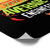 Poster Funny Nacho Moyenne disant Nacho Moyenne Ingénieur (Coin)