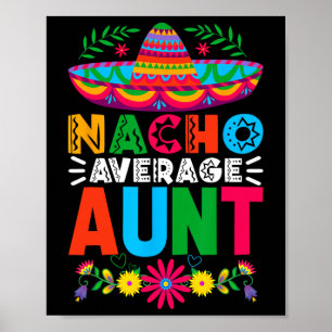 Poster Funny Nacho Tante Moyenne Sombrero Joyeux Cinco De