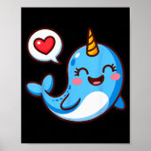 Poster Funny Narwhal Art For Men Women Kids Narwhal Lover (Devant)