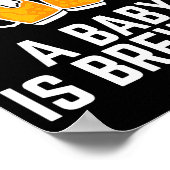 Poster Funny New Dad Baby Shower Cheers A Baby Is Brewing (Coin)