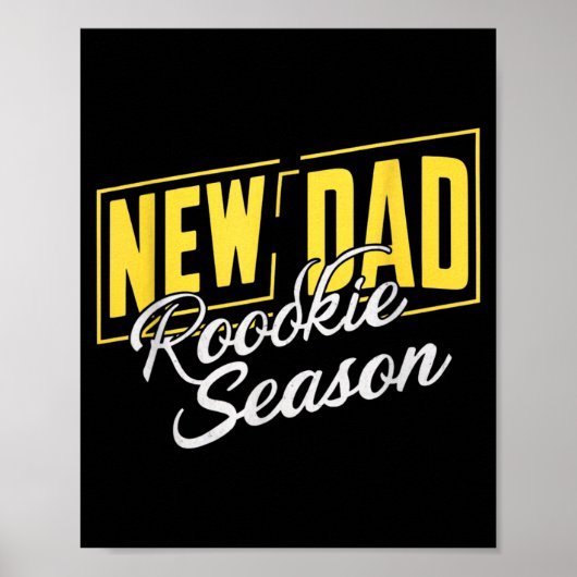 Poster Funny New Dad Rookie Season Proud Fathers First Ti (Devant)