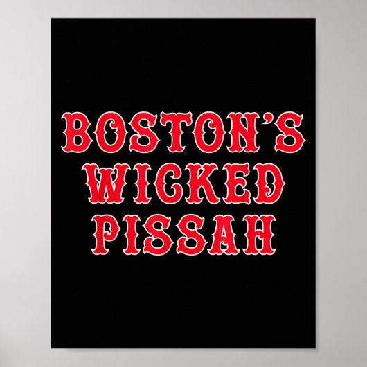 Poster Funny New England Boston's Wicked Ah  (Devant)