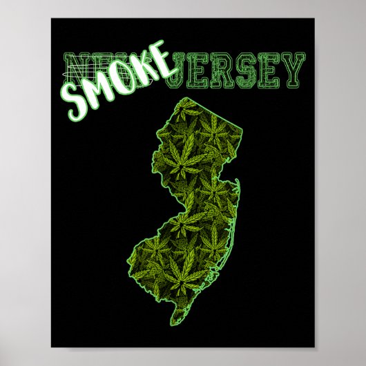 Poster Funny New Jersey Weed Weed Culture  (Devant)