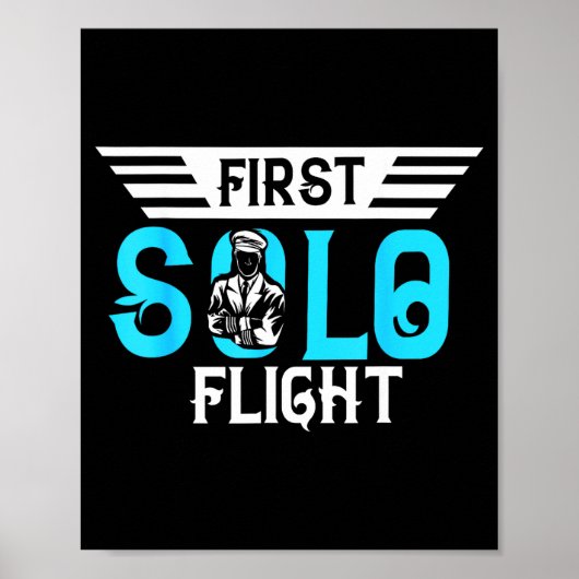 Poster Funny New Lot Design First Solo Flight Aircraft Lo (Devant)