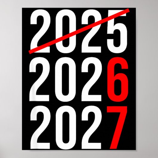 Poster Funny New Year 67 Meme Hello 2026 Goodbye 2025 Wai (Devant)