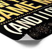 Poster Funny New Year Same Me New Years Eve Party  (Coin)