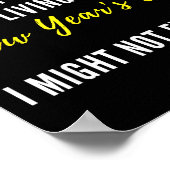 Poster Funny New Year's Eve Insrational Sarcastic Quote  (Coin)