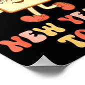 Poster Funny New Year's Toast Bread Pun Retro Hipe  (Coin)