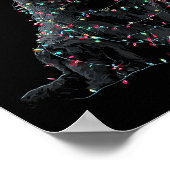 Poster Funny Newfoundland Christmas Graphic Dog Lights Lo (Coin)