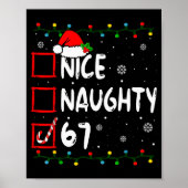 Poster Funny Nice Naughty 6 7 Christmas 67 Meme Xmas Boys (Devant)