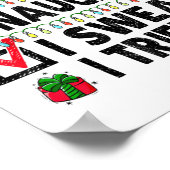 Poster Funny Nice Naughty I Swear I Tried Christmas List (Coin)