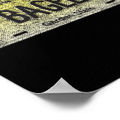 Poster Funny Nj State Vanity License Plate Bagel  (Coin)