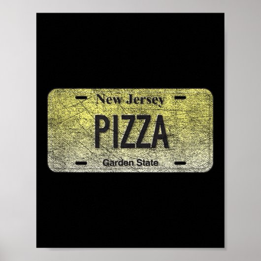 Poster Funny Nj State Vanity License Plate Zza  (Devant)