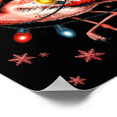 Poster Funny Nk Flamingo Christmas Tree Lights Xmas Snowf (Coin)