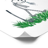 Poster Funny No Golf Today Sad Stickman Golfer Golfers Me (Coin)