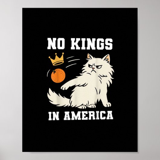 Poster Funny No Kings in America Retro Classic Style (Devant)