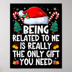 Poster Funny Noël Famille Noël Etre Lié À Moi Pa