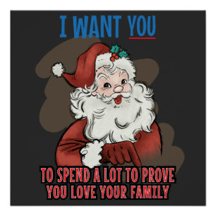 Poster Funny Noël tee-shirt santa Noël santa