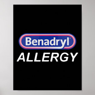 Poster Funny Nurse Pharmacie Costume d'Halloween Benadryl