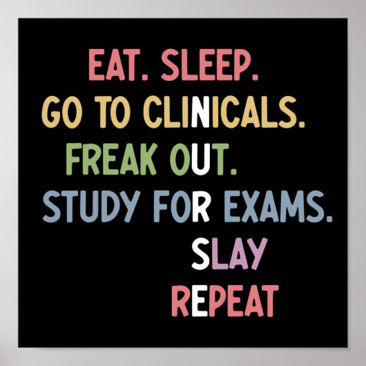 Poster Funny Nurse School Student Future Nurse Cadfts (Devant)