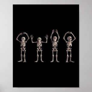 Poster Funny O-h-i-o State Skeleton Lover Ohio Halloween