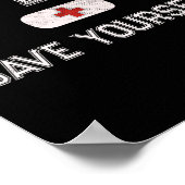 Poster Funny Off Duty Camp Nurse Save Yourself First Aide (Coin)