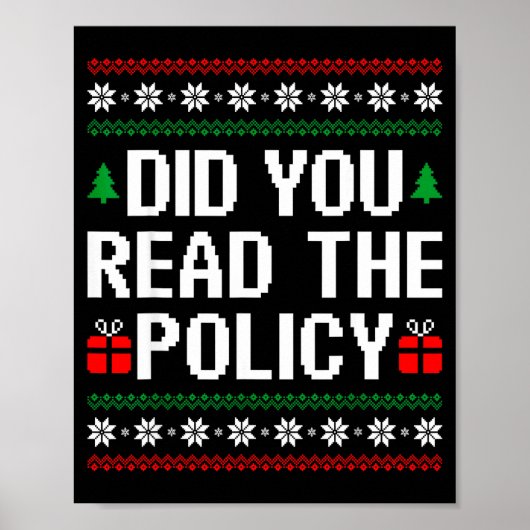 Poster Funny Office Christmas Squad Did You Read The Licy (Devant)