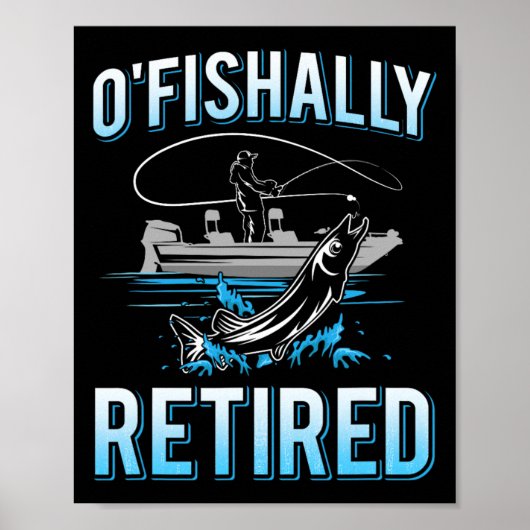 Poster Funny O'fish Retraité Tee Pour Retraité Pêche M (Devant)