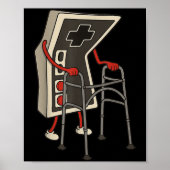 Poster Funny Old Gamer Gaming Retro 80s 90s Video Game Ol (Devant)