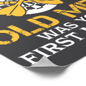 Poster Funny Old Men Who Loves Darting (Coin)