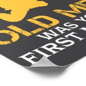 Poster Funny Old Men Who Loves Skydiving  (Coin)