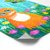 Poster Funny Orange Tabby Papillon de chat Créationarts (Coin)