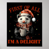 Poster Funny Ossums First Of All I'm A Delight Merry Chri (Devant)