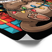 Poster Funny Otter Santa Hat Animals Lovers Ugly Christma (Coin)