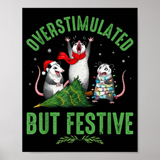 Poster Funny Overstimulated But Festive Christmas Ssum Ho (Devant)
