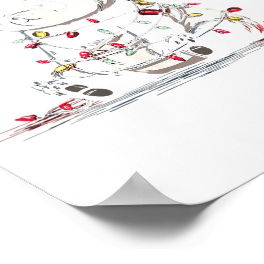 Poster Funny Panda Christmas Graphics Animal Lights Lover (Coin)