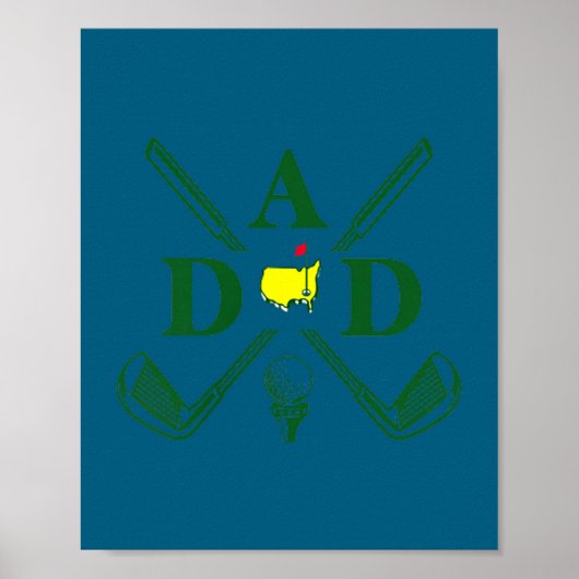 Poster Funny Par Dad Golf Matching Golfing Quote Party Ck (Devant)